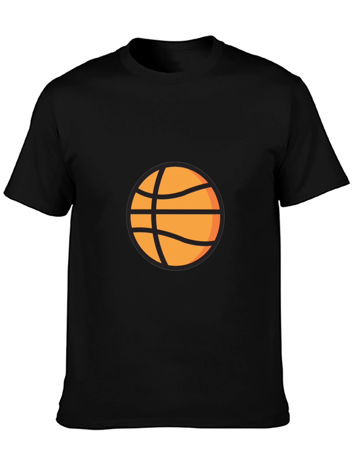 Black Basketball Graphic Tee - Casual Style