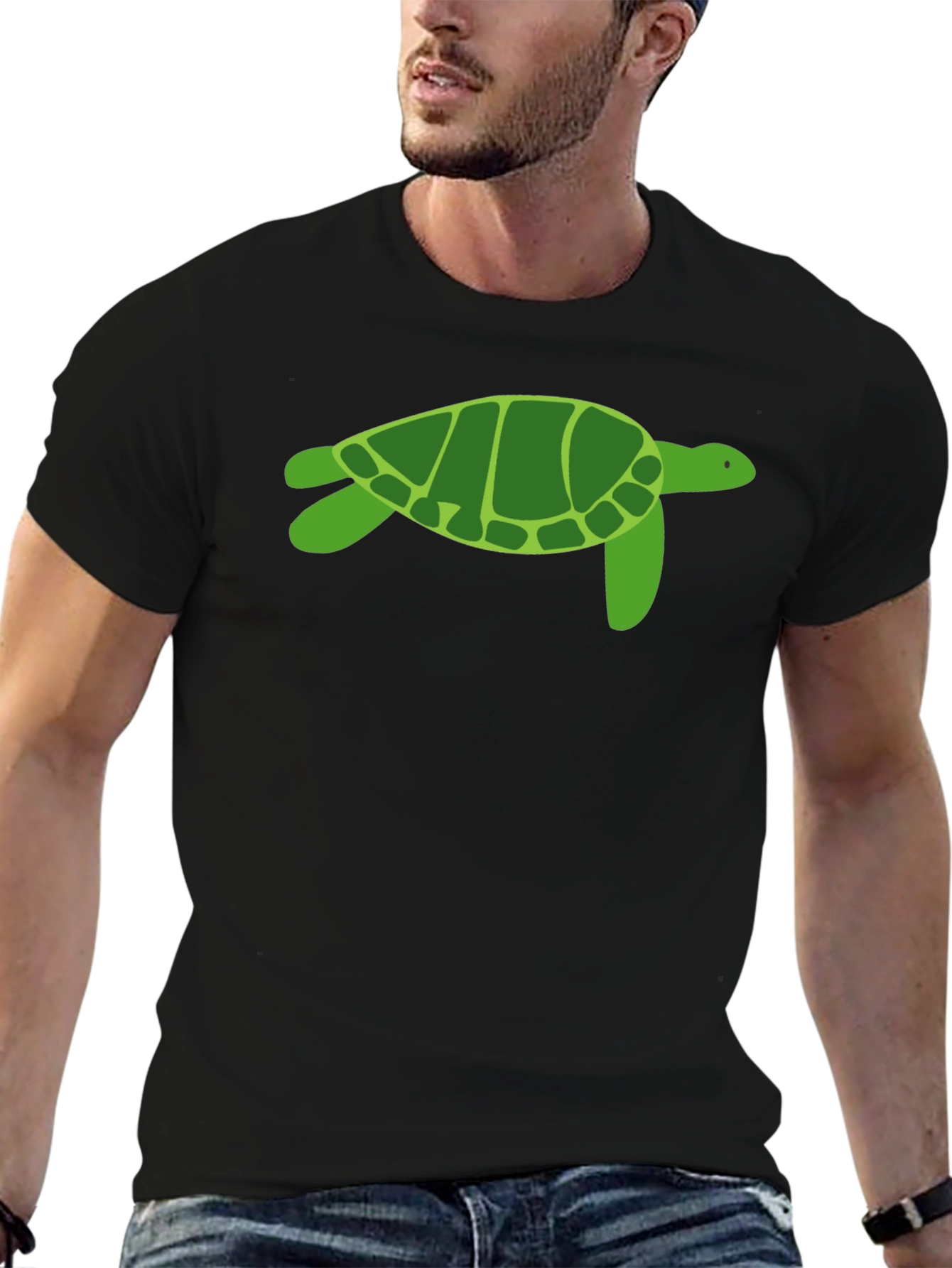 Turtle Graphic Tee - Casual Cotton T-Shirt