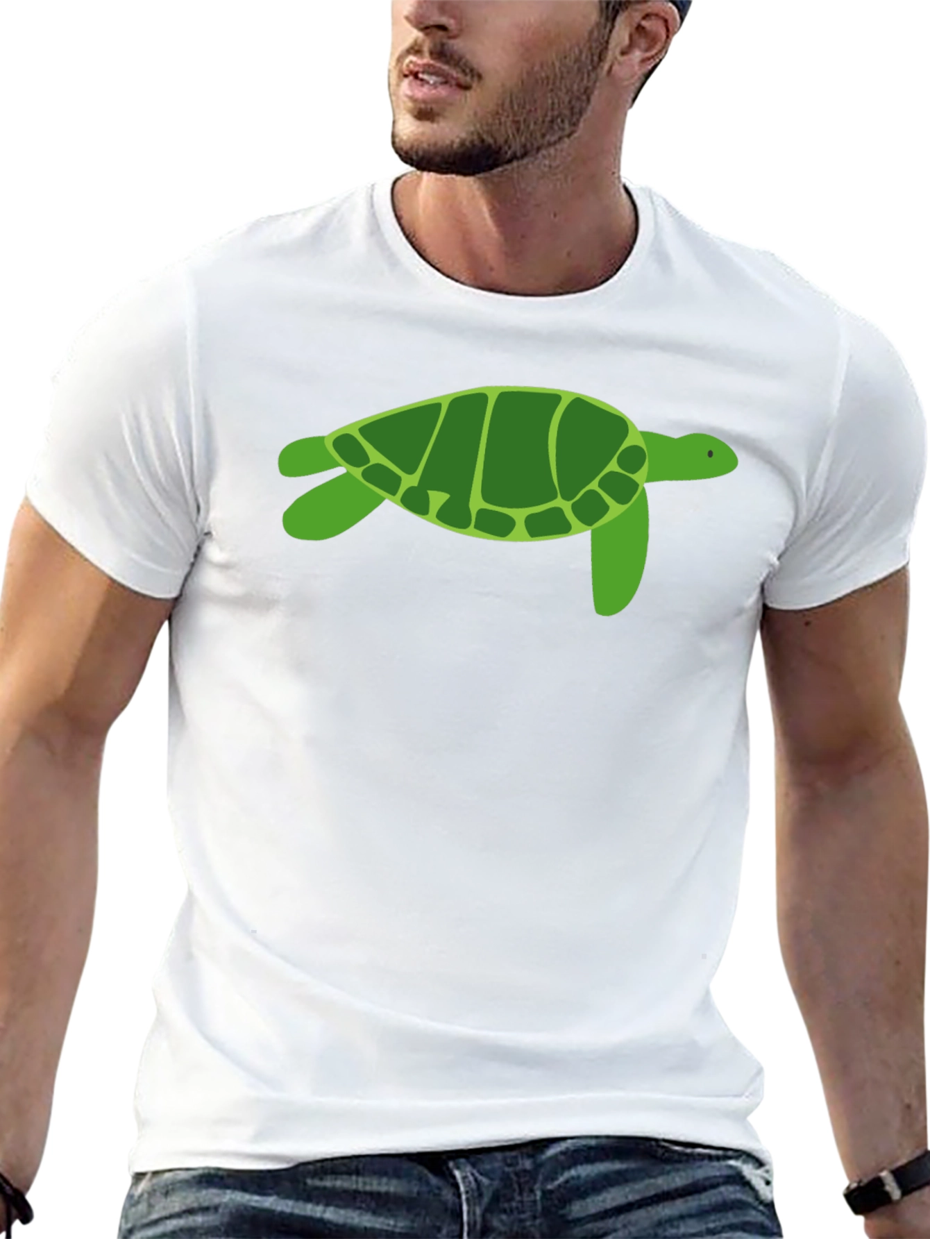 Turtle Graphic Tee - Casual Cotton T-Shirt