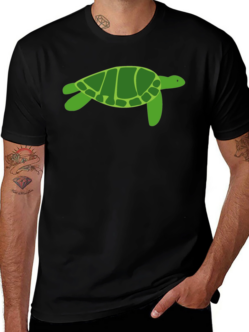 Turtle Graphic Tee - Casual Cotton T-Shirt