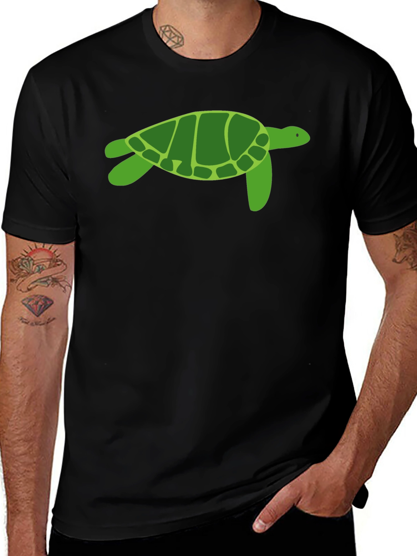 Turtle Graphic Tee - Casual Cotton T-Shirt