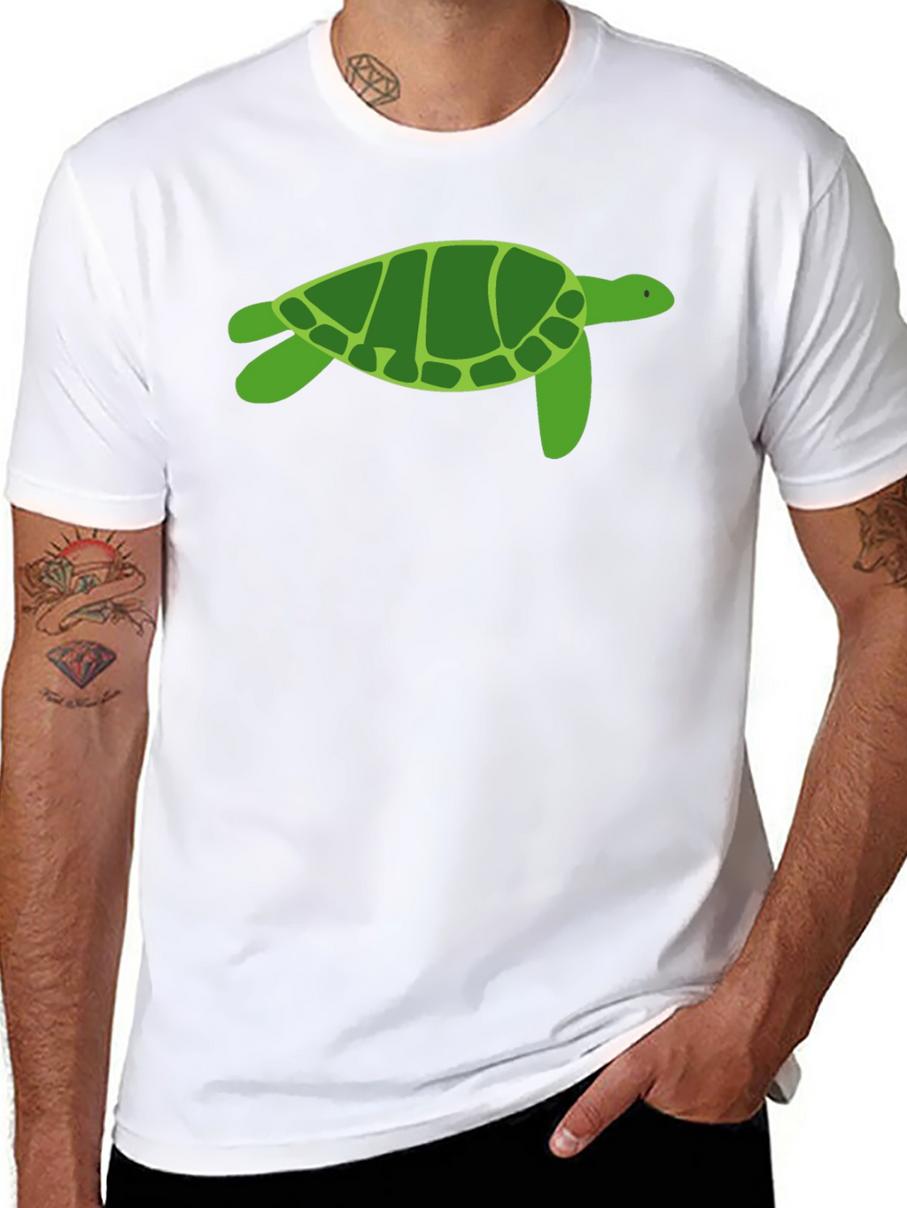 Turtle Graphic Tee - Casual Cotton T-Shirt