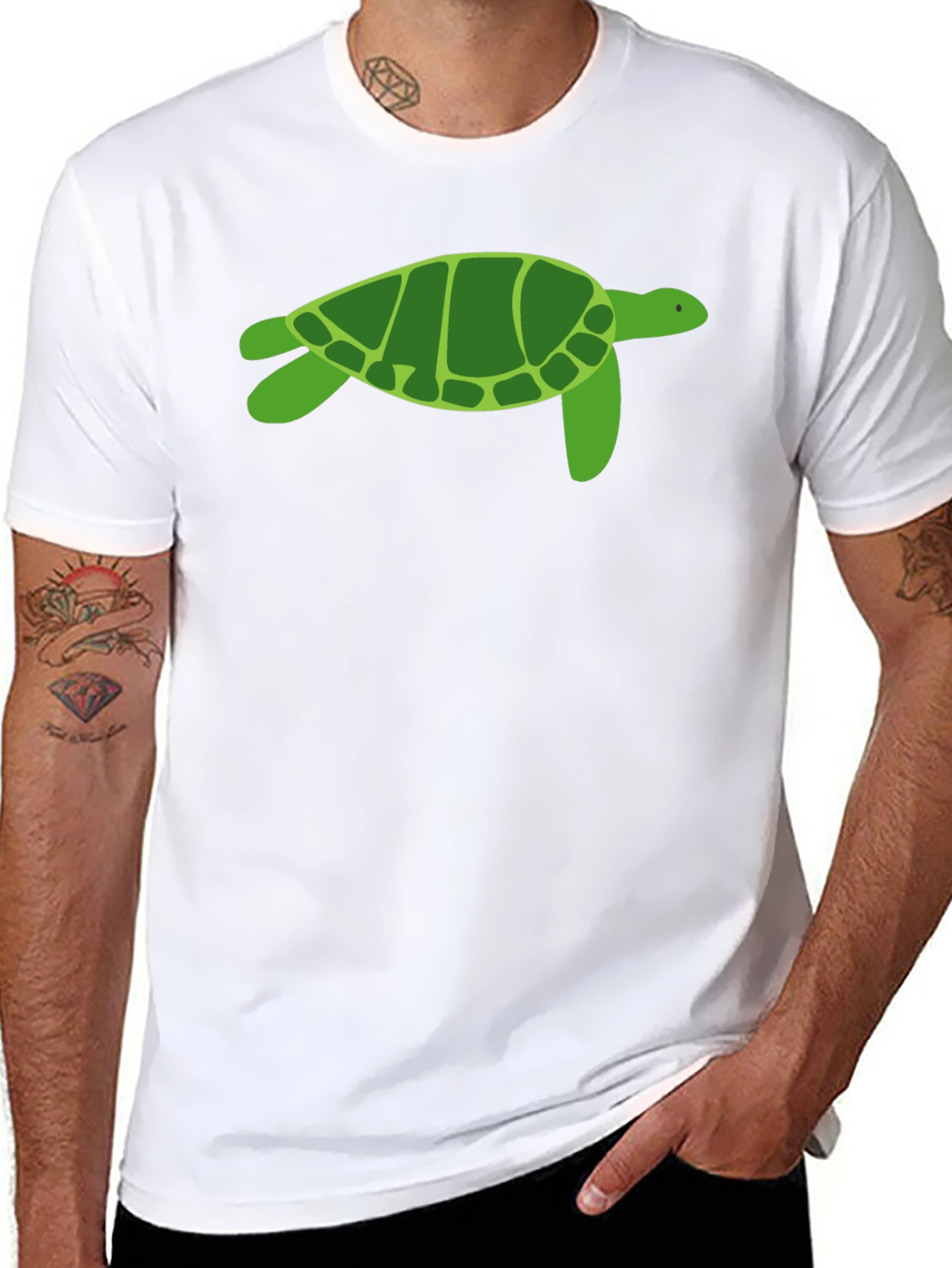Turtle Graphic Tee - Casual Cotton T-Shirt