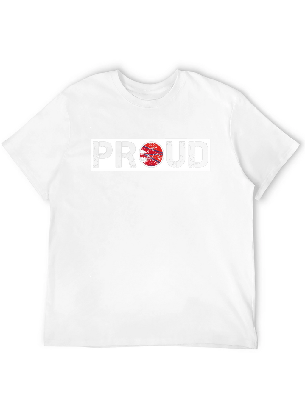 Proud Nepal Flag Graphic Black T-Shirt