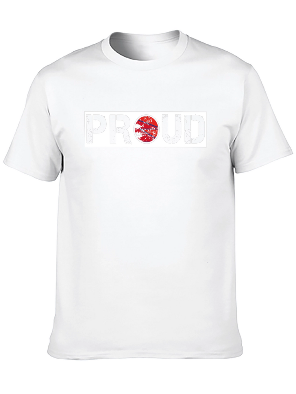 Proud Nepal Flag Graphic Black T-Shirt