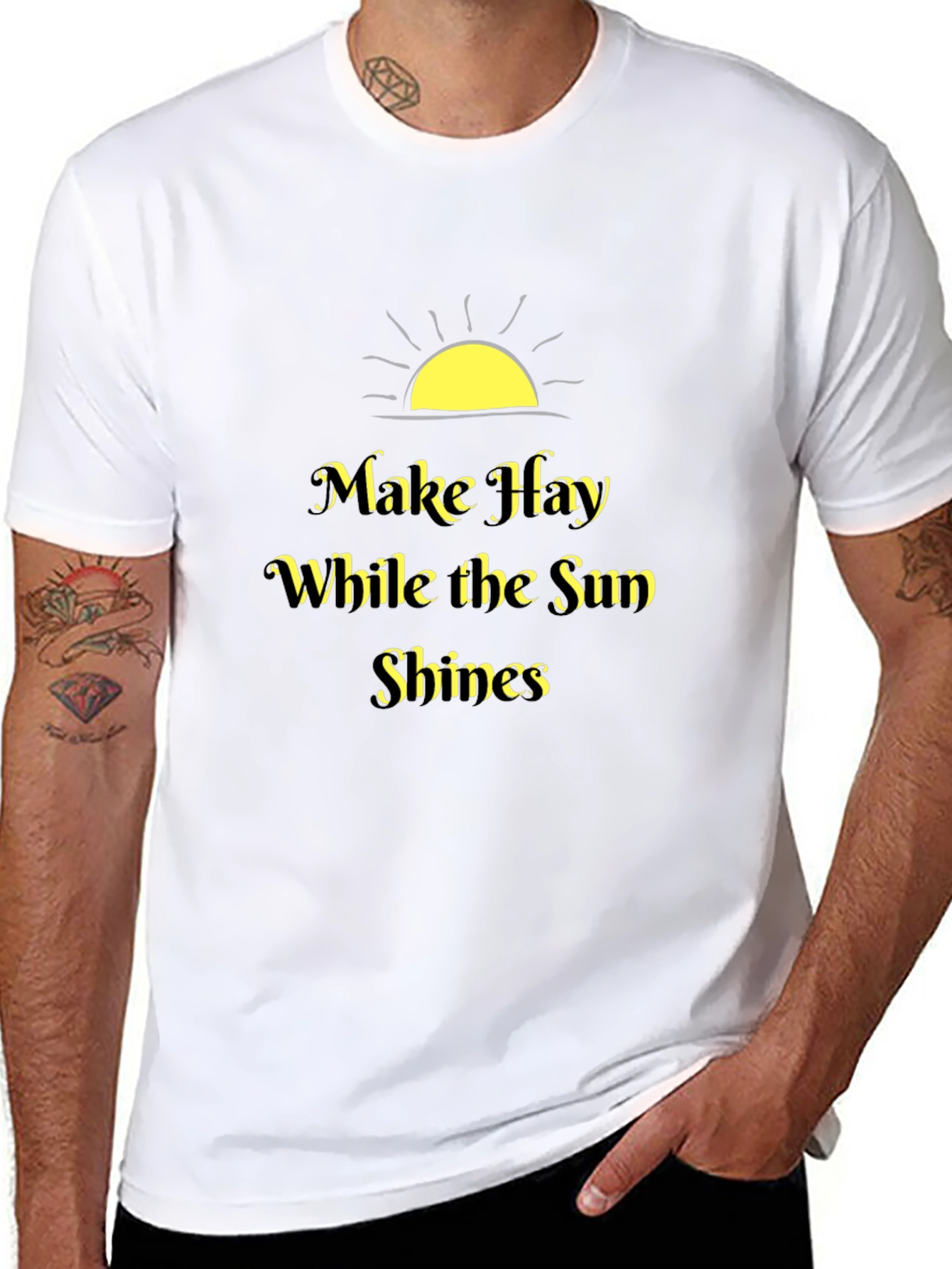 Make Hay While the Sun Shines Black T-Shirt