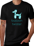 Balloon Twister Graphic Tee - Fun Black T-Shirt