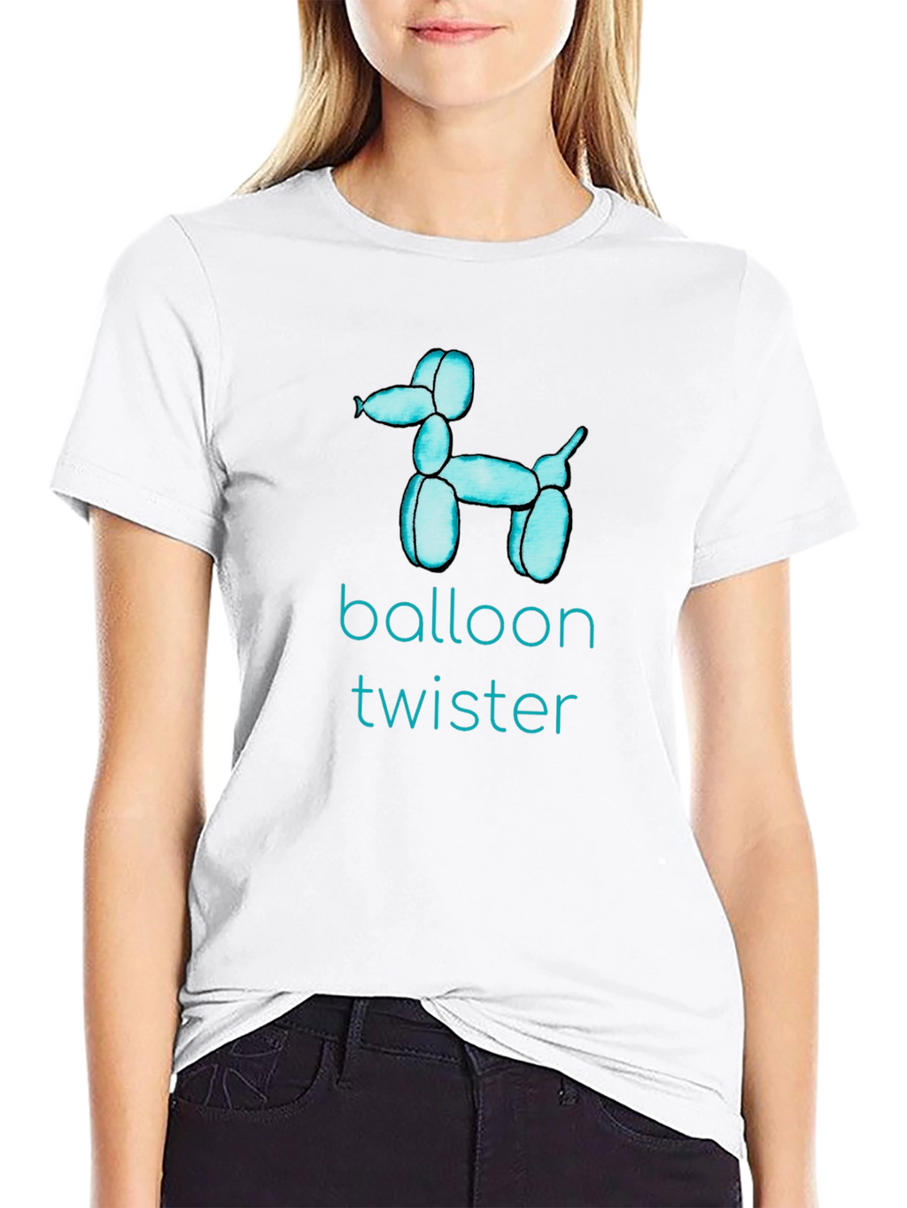 Balloon Twister Graphic Tee - Fun Black T-Shirt