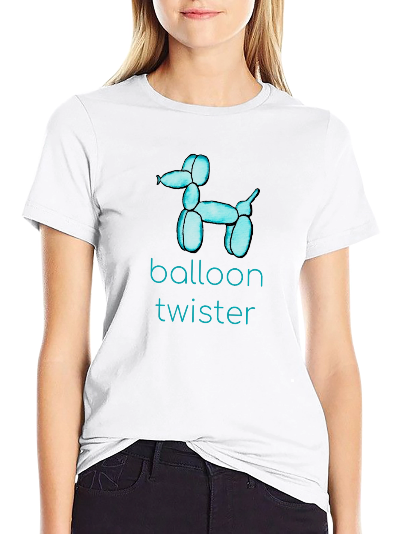 Balloon Twister Graphic Tee - Fun Black T-Shirt