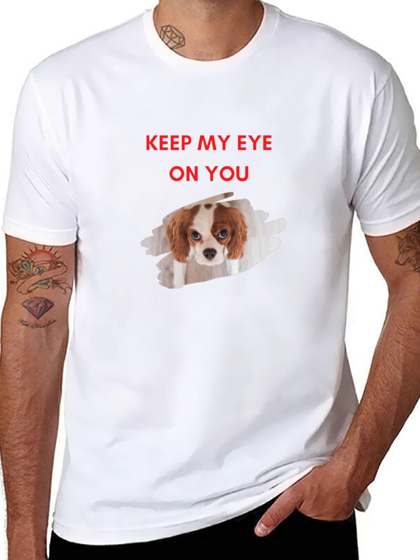 Eye On You Dog Graphic T-Shirt