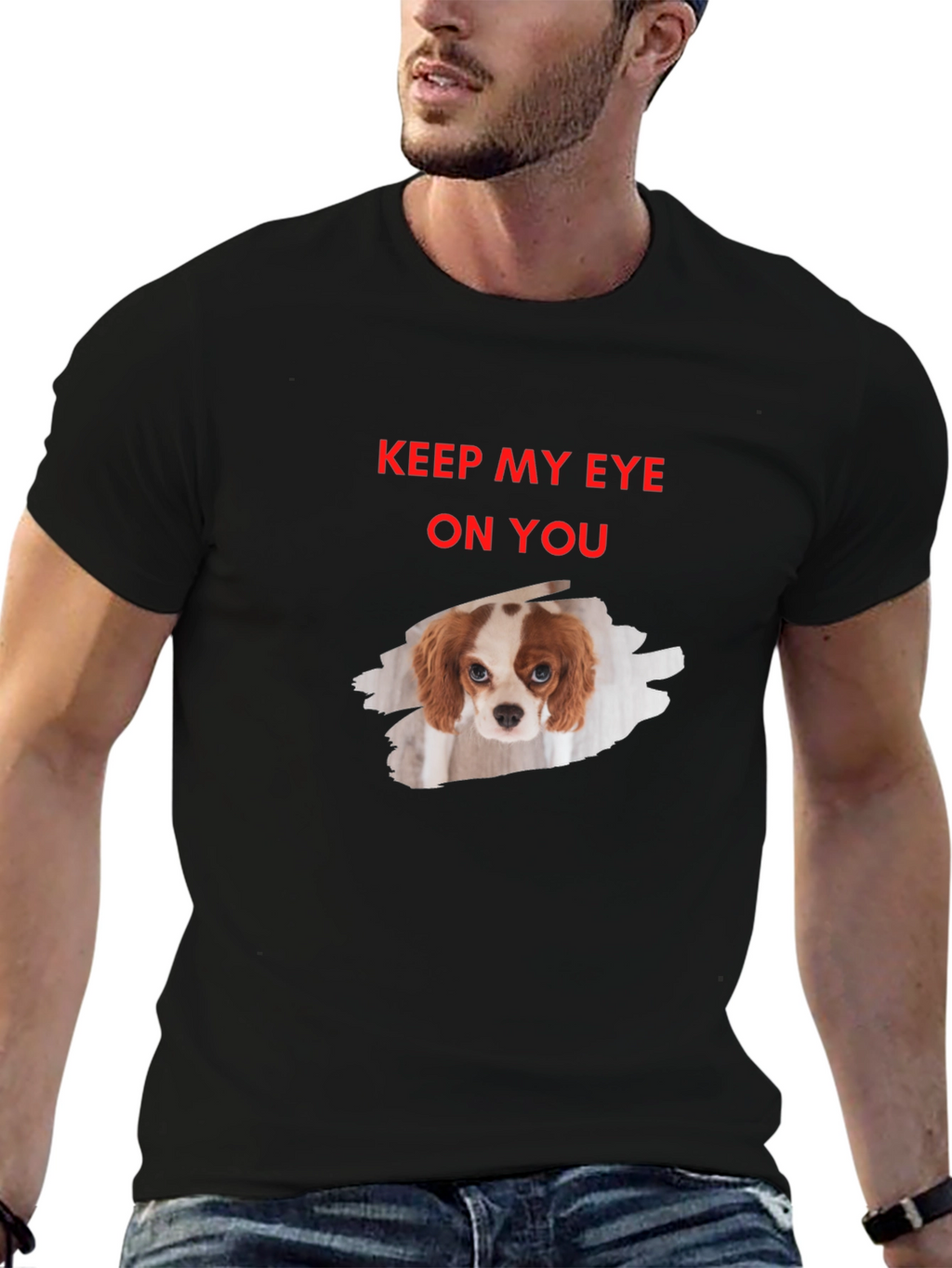 Eye On You Dog Graphic T-Shirt