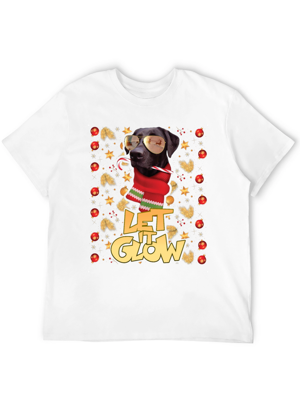 Let It Glow Dog Christmas T-Shirt