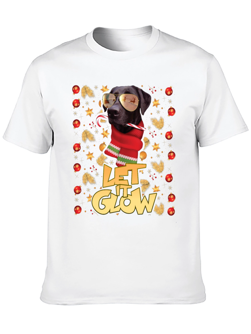 Let It Glow Dog Christmas T-Shirt