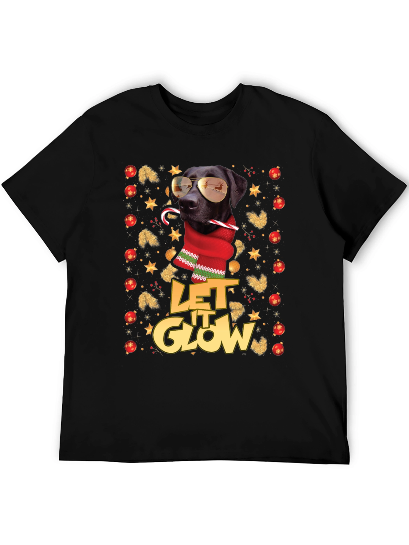 Let It Glow Dog Christmas T-Shirt