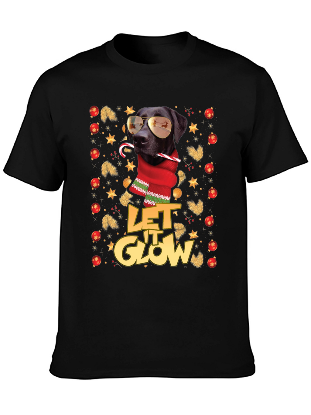 Let It Glow Dog Christmas T-Shirt