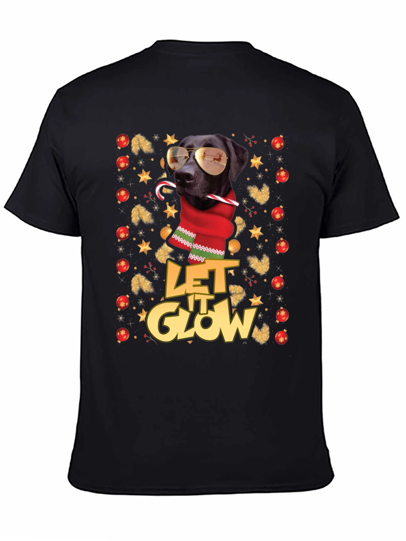 Let It Glow Dog Christmas T-Shirt