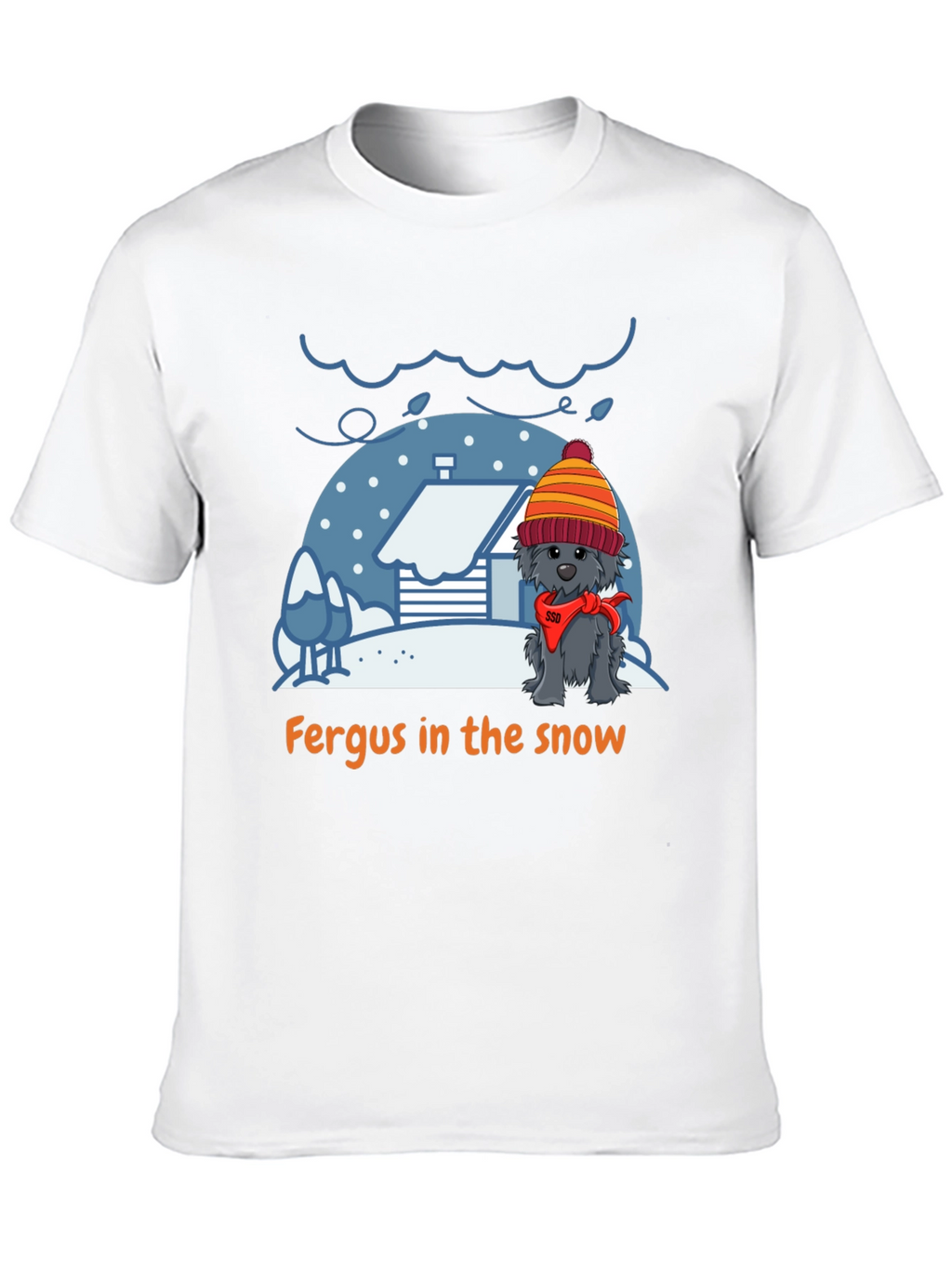 Fergus in the Snow Graphic T-Shirt