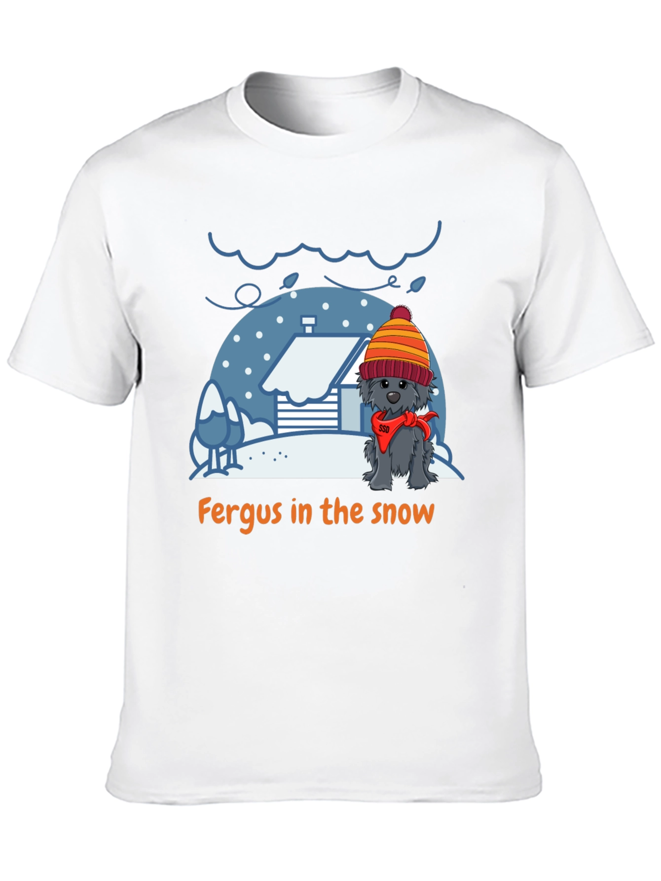 Fergus in the Snow Graphic T-Shirt