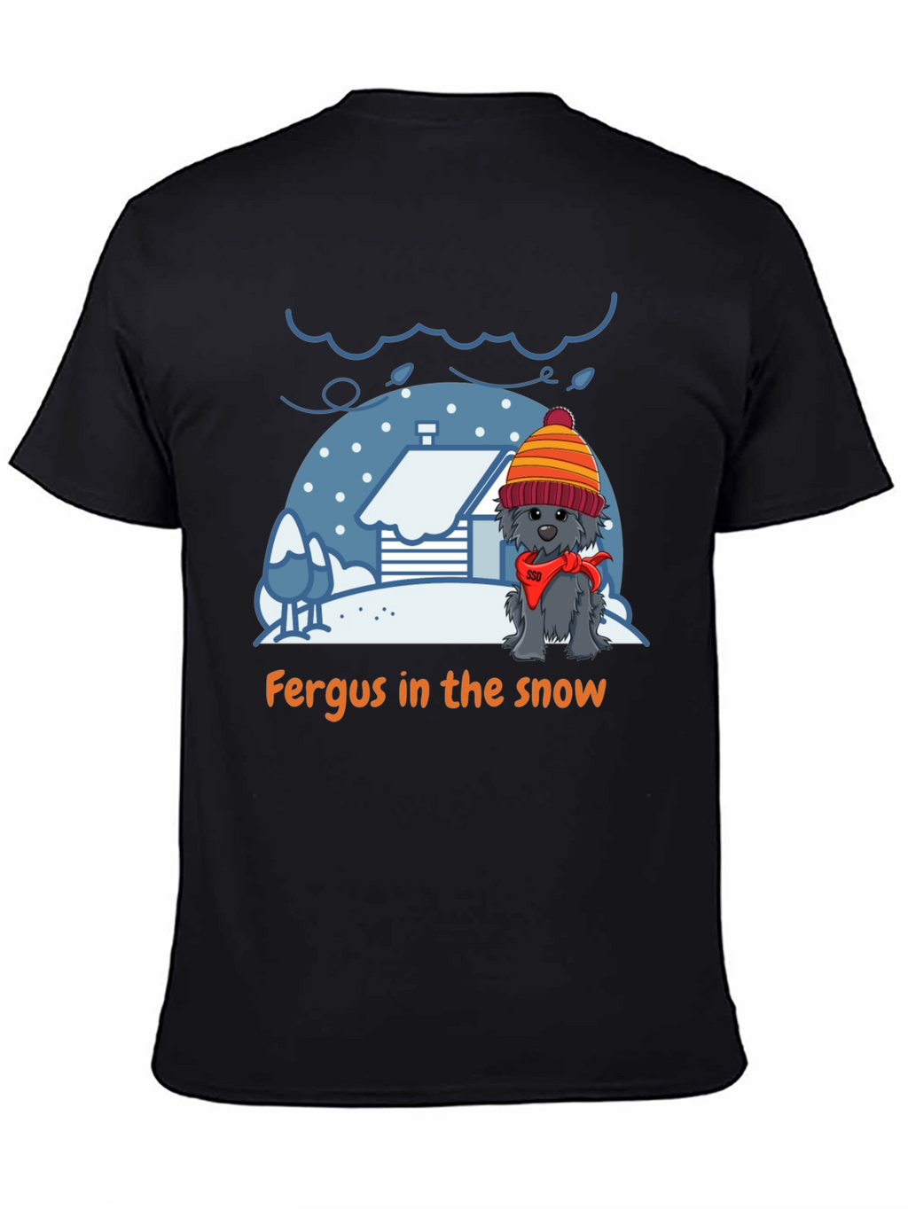 Fergus in the Snow Graphic T-Shirt