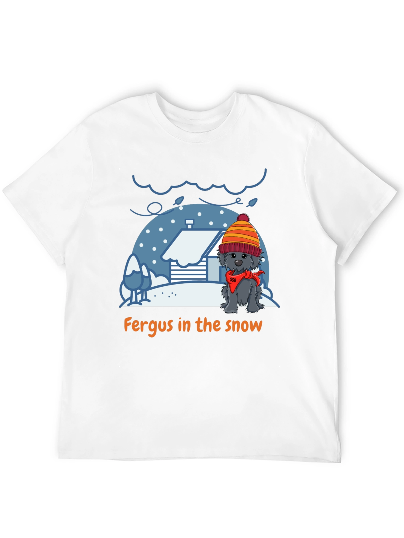 Fergus in the Snow Graphic T-Shirt