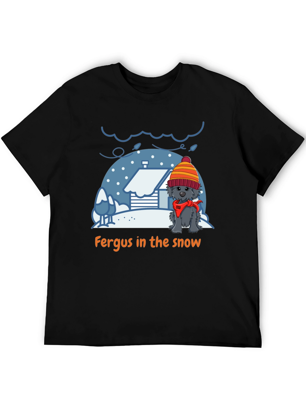 Fergus in the Snow Graphic T-Shirt