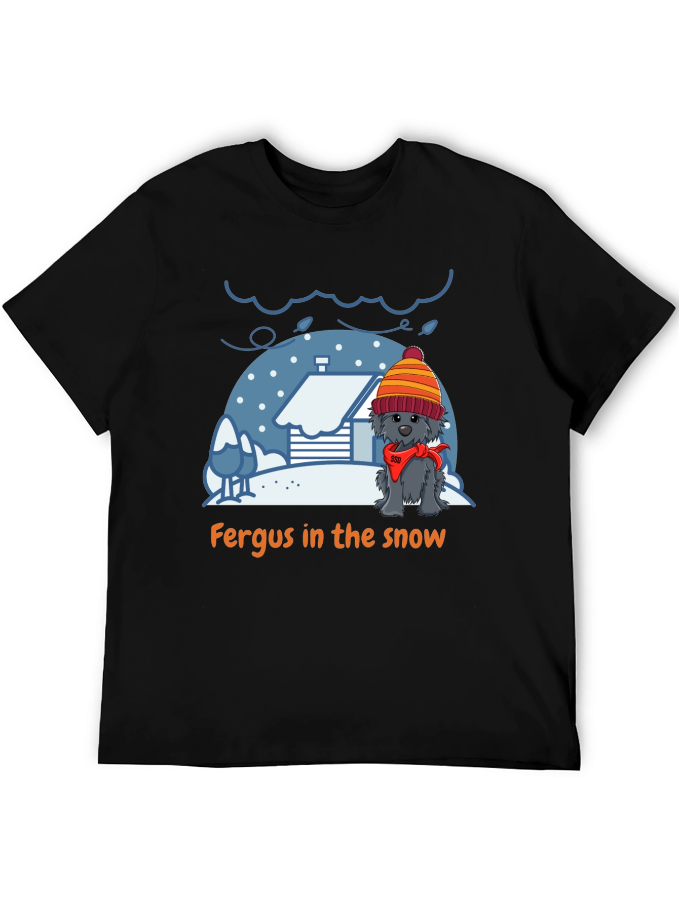 Fergus in the Snow Graphic T-Shirt