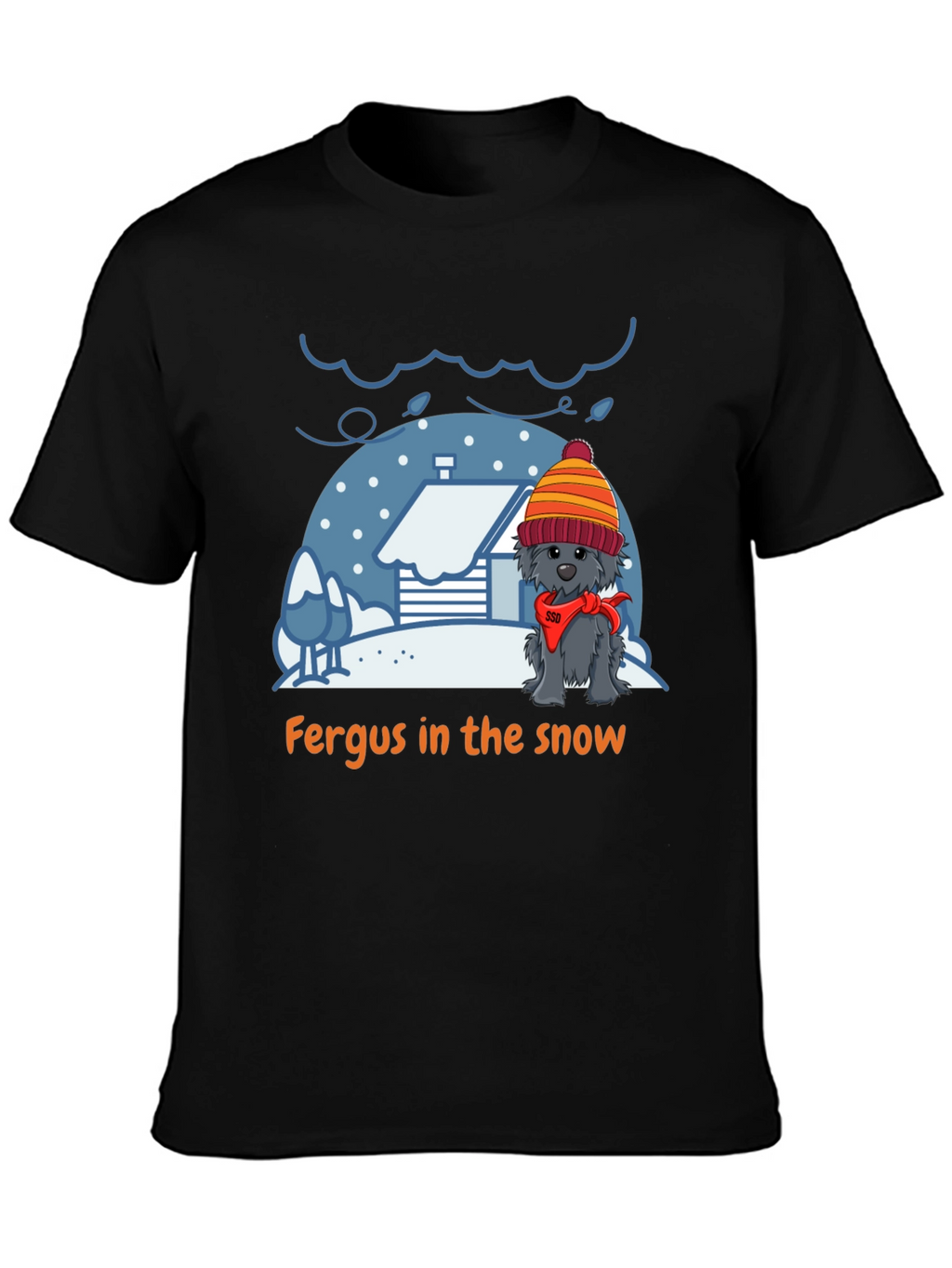 Fergus in the Snow Graphic T-Shirt