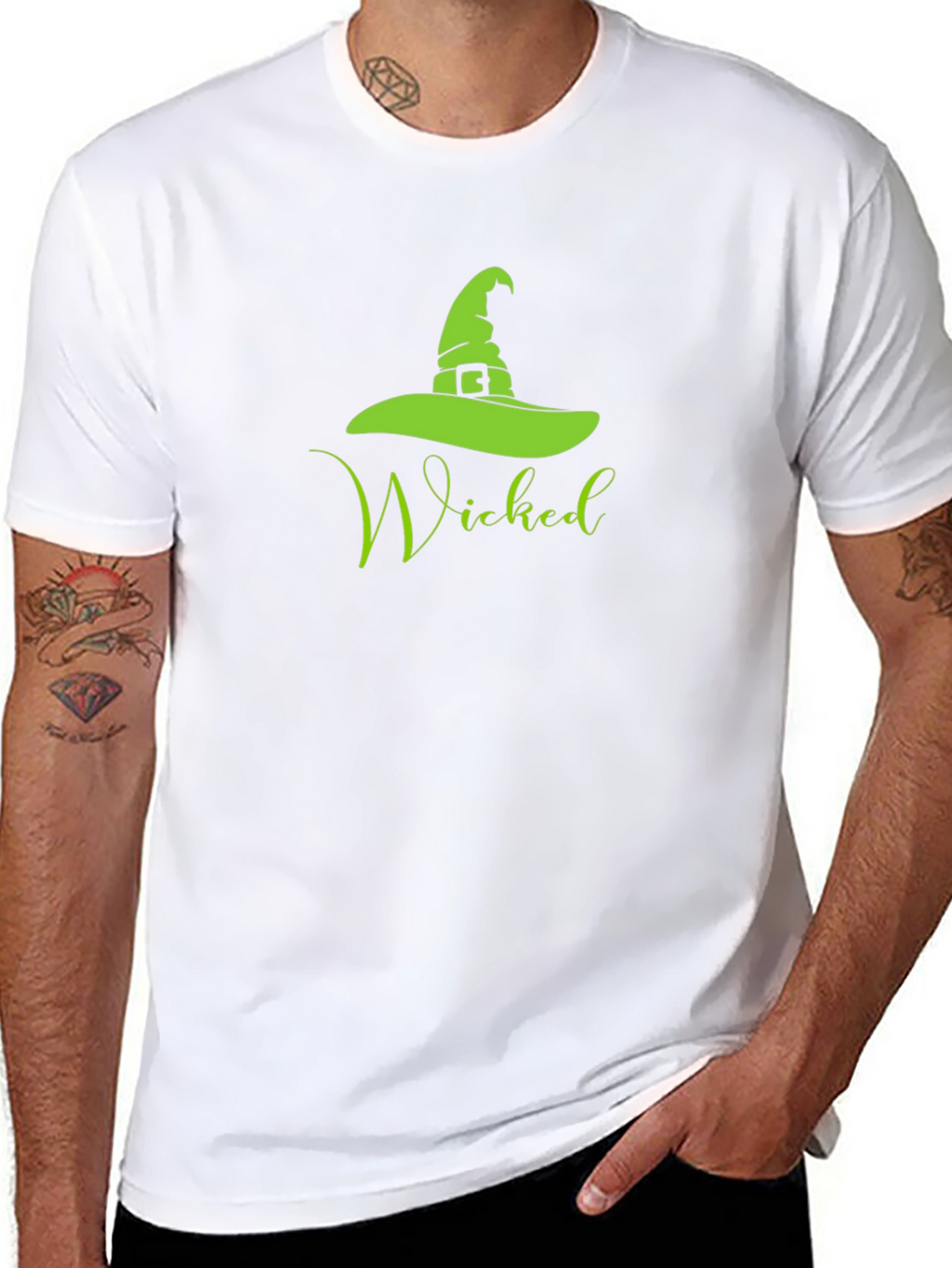 Wicked Witch Hat Graphic Tee - Halloween T-Shirt