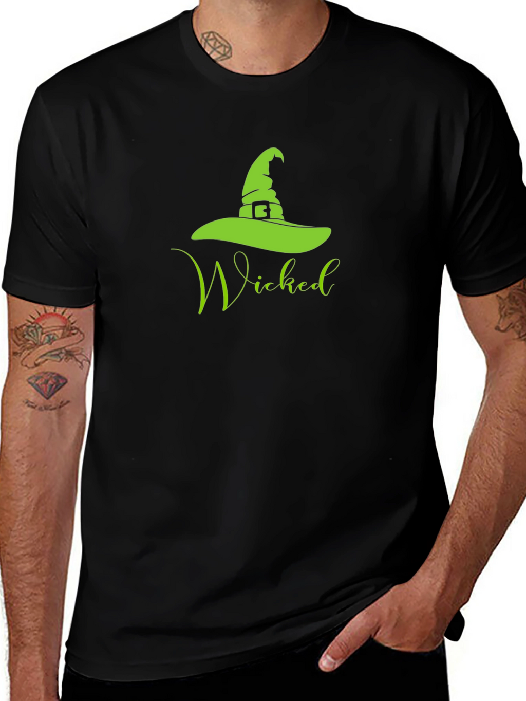 Wicked Witch Hat Graphic Tee - Halloween T-Shirt