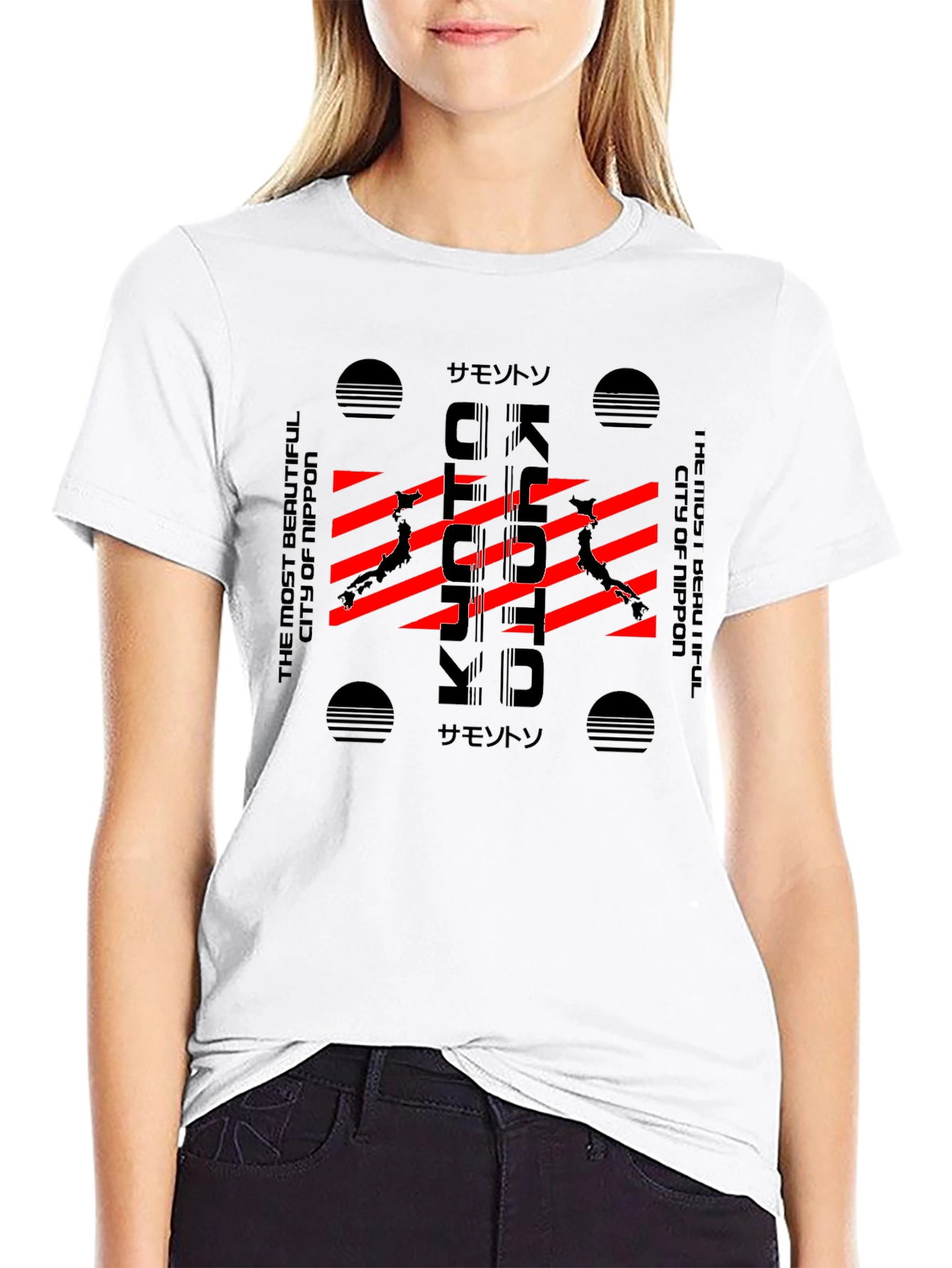 Kyoto Japan Graphic T-Shirt - Modern City Style