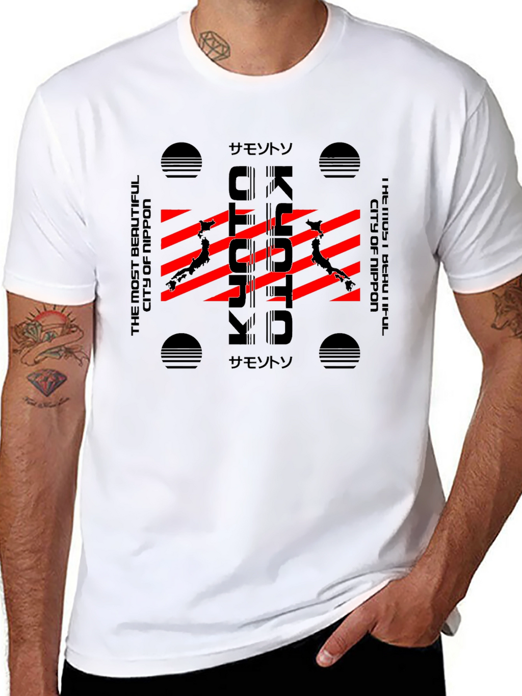 Kyoto Japan Graphic T-Shirt - Modern City Style