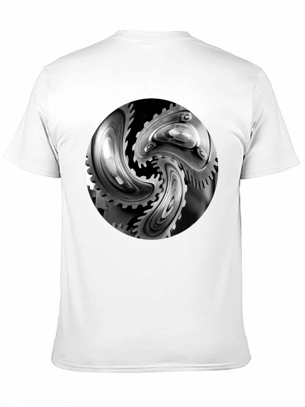 Mechanical Gears Graphic T-Shirt - Modern Black Tee