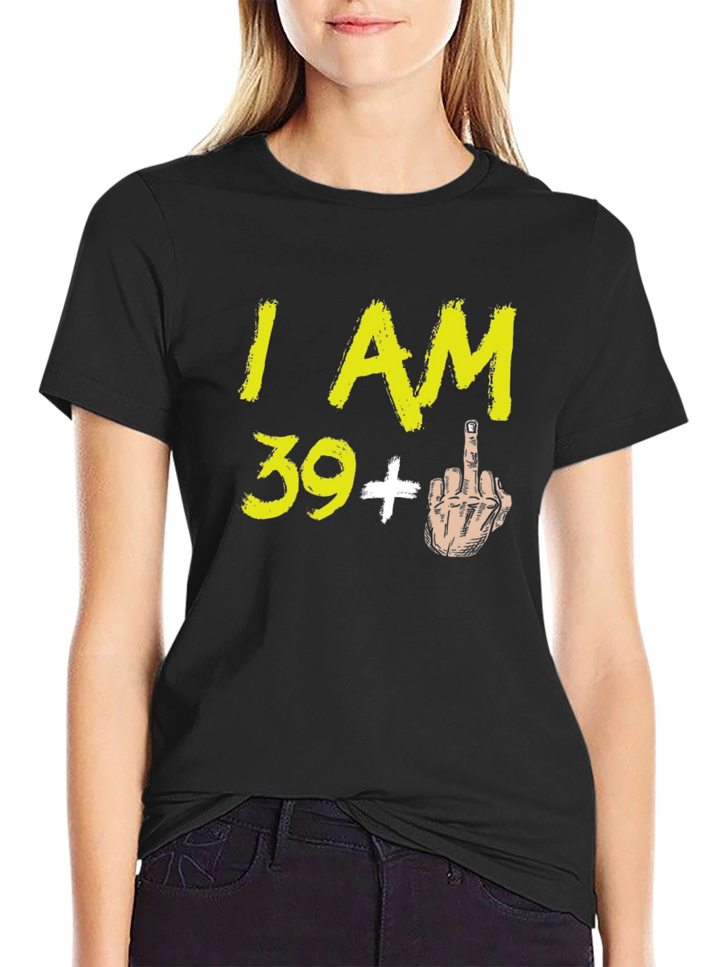 Funny 39+ Middle Finger Graphic T-Shirt
