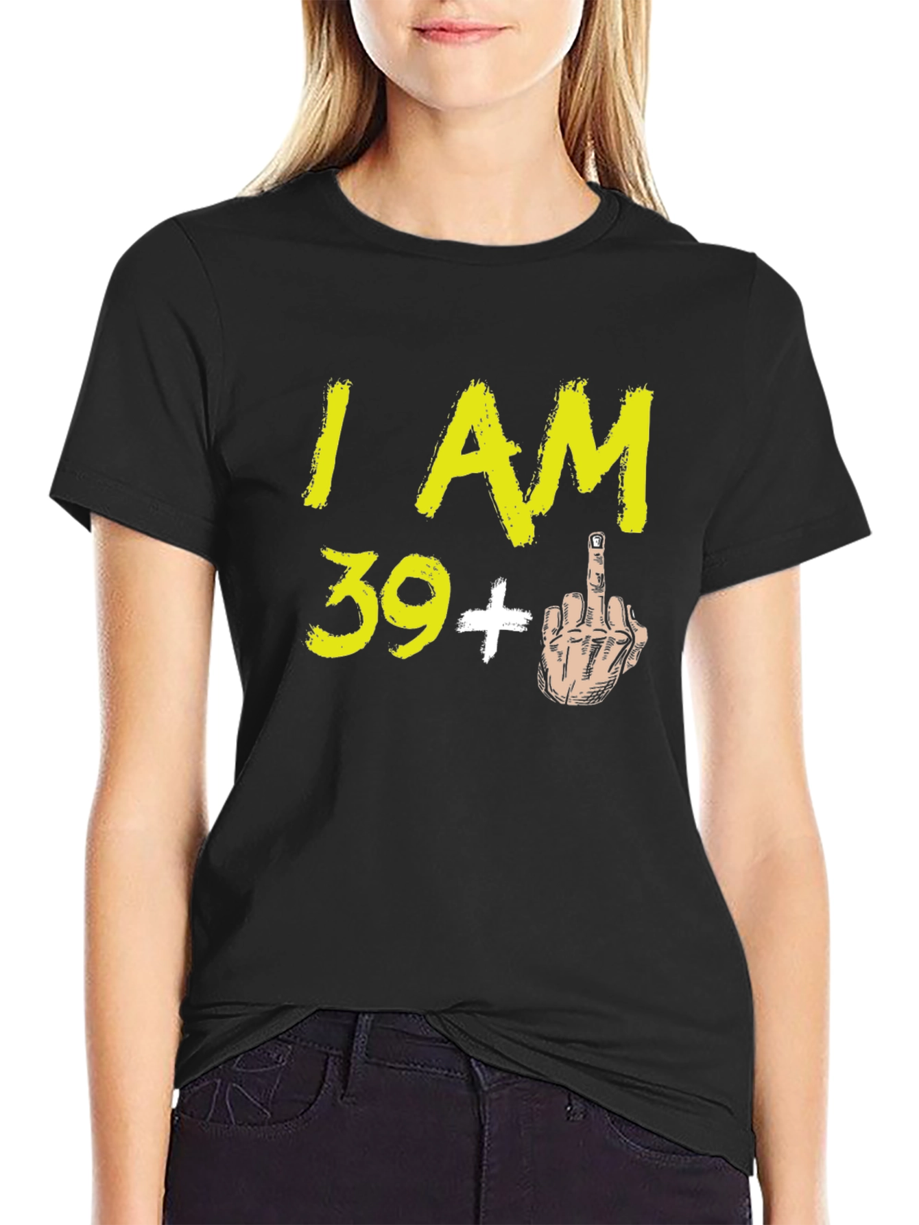 Funny 39+ Middle Finger Graphic T-Shirt