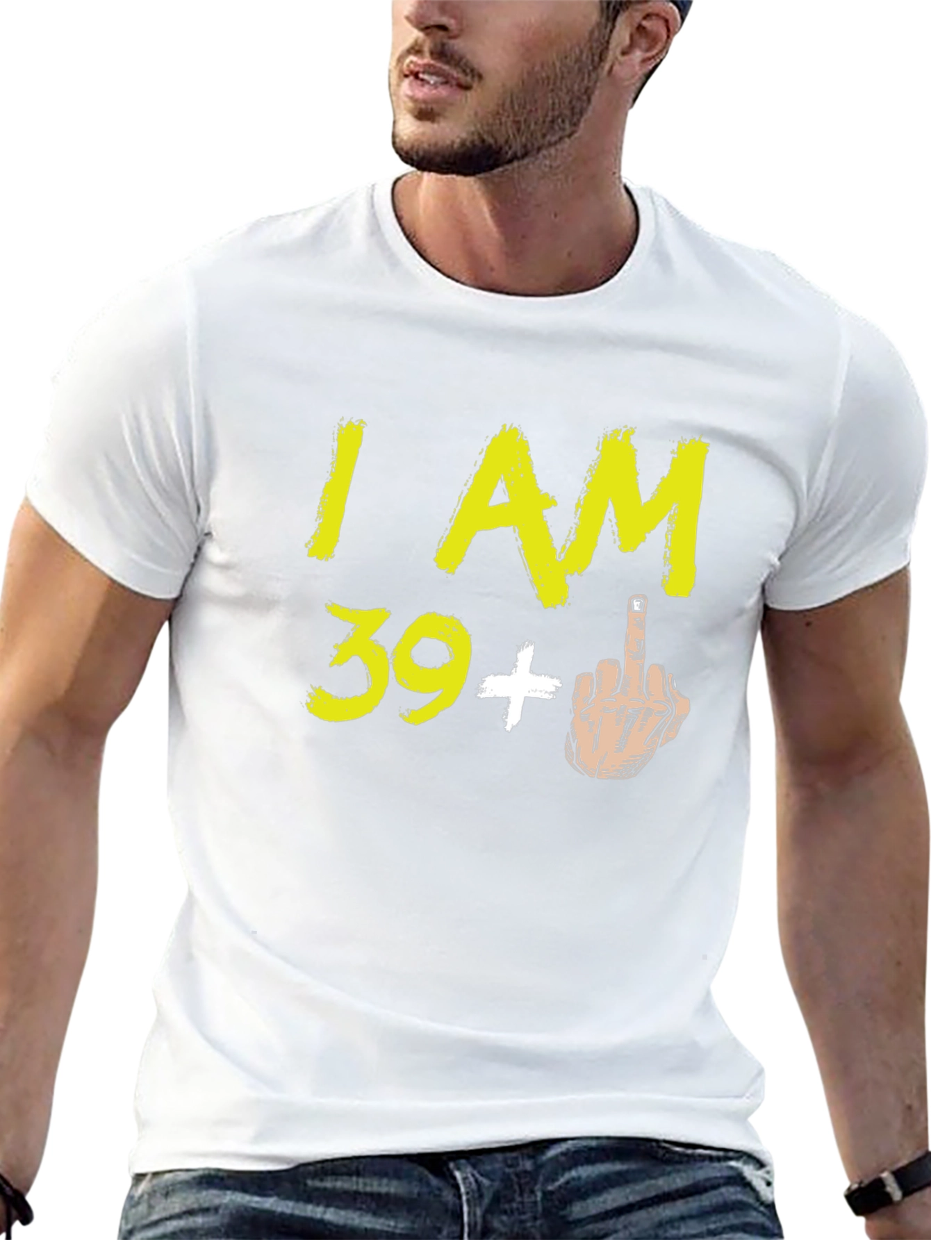Funny 39+ Middle Finger Graphic T-Shirt