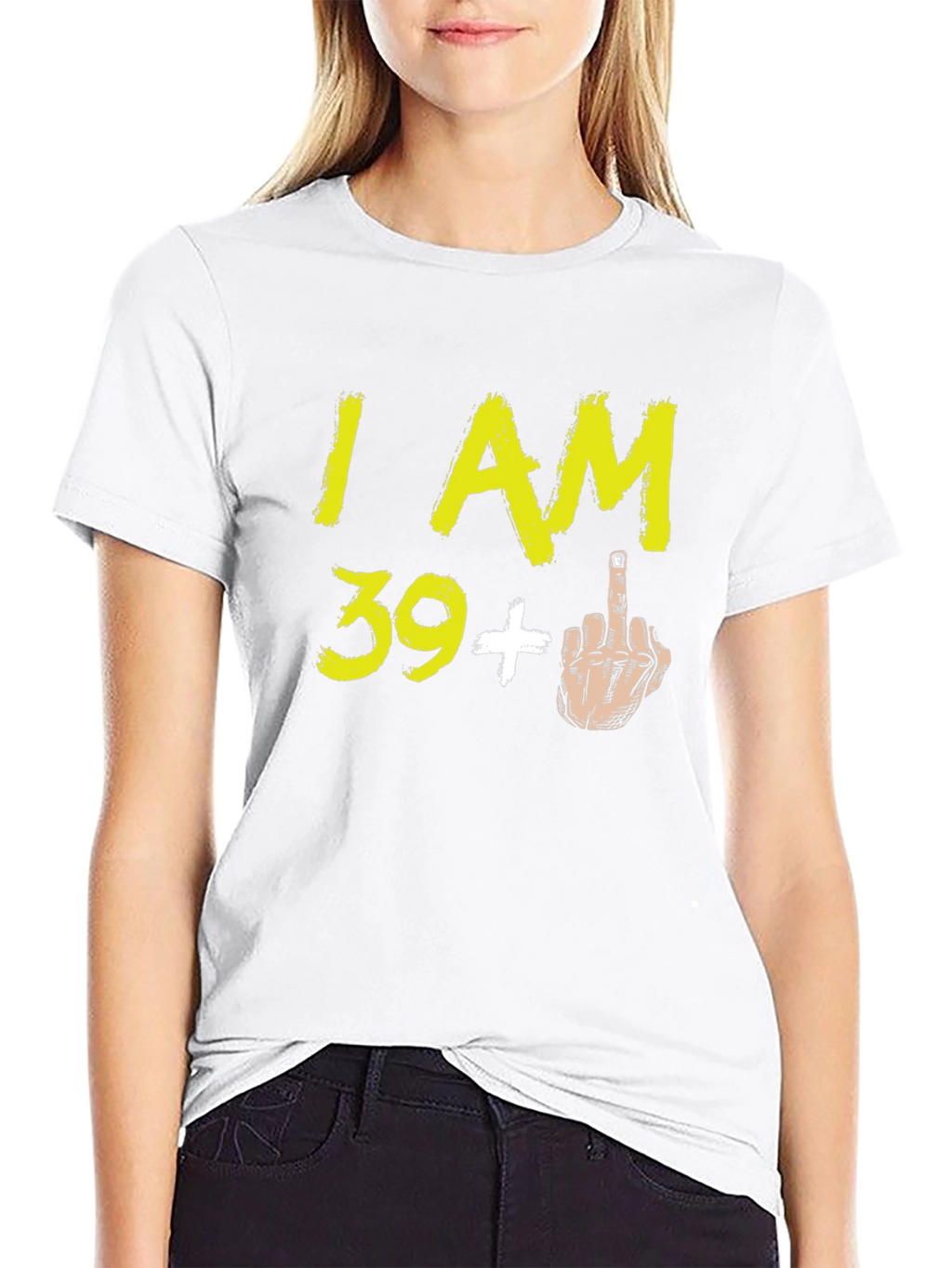 Funny 39+ Middle Finger Graphic T-Shirt