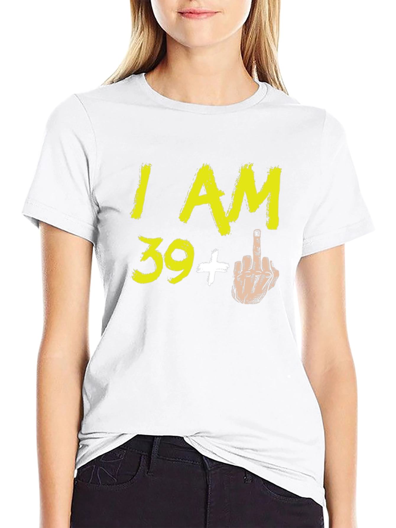 Funny 39+ Middle Finger Graphic T-Shirt