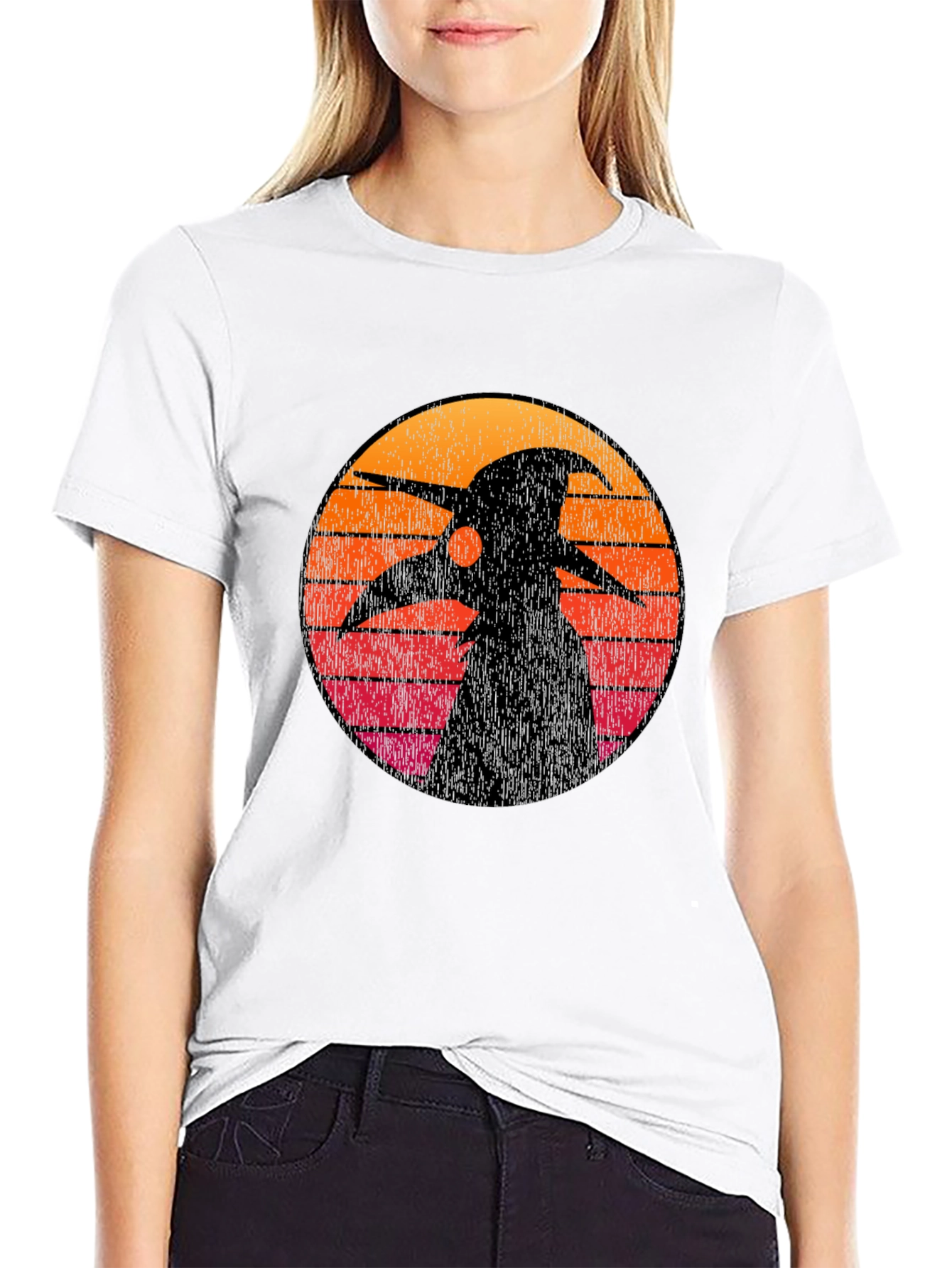Plague Doctor Sunset Graphic Tee