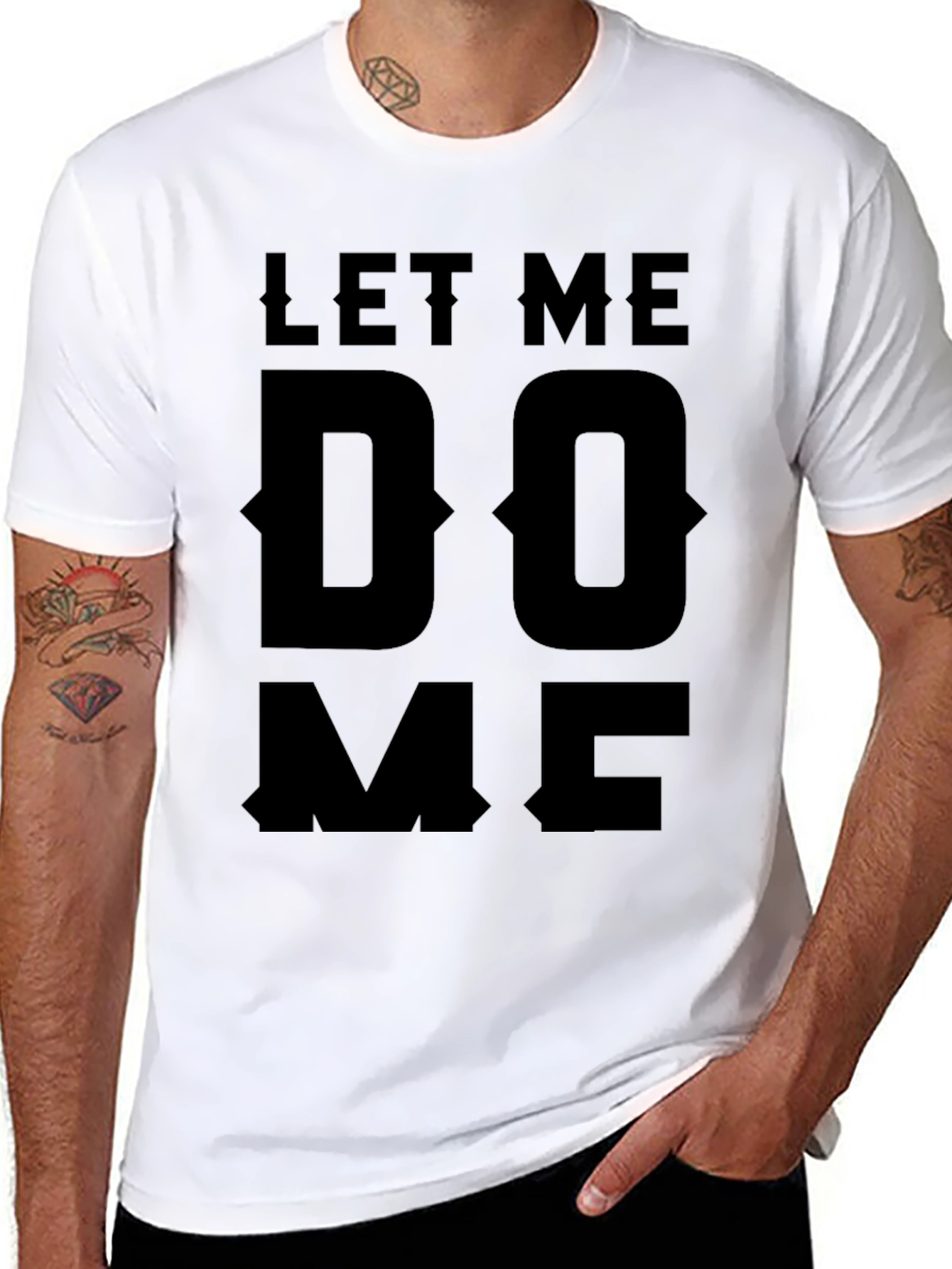 Let Me Do Me Black Graphic T-Shirt