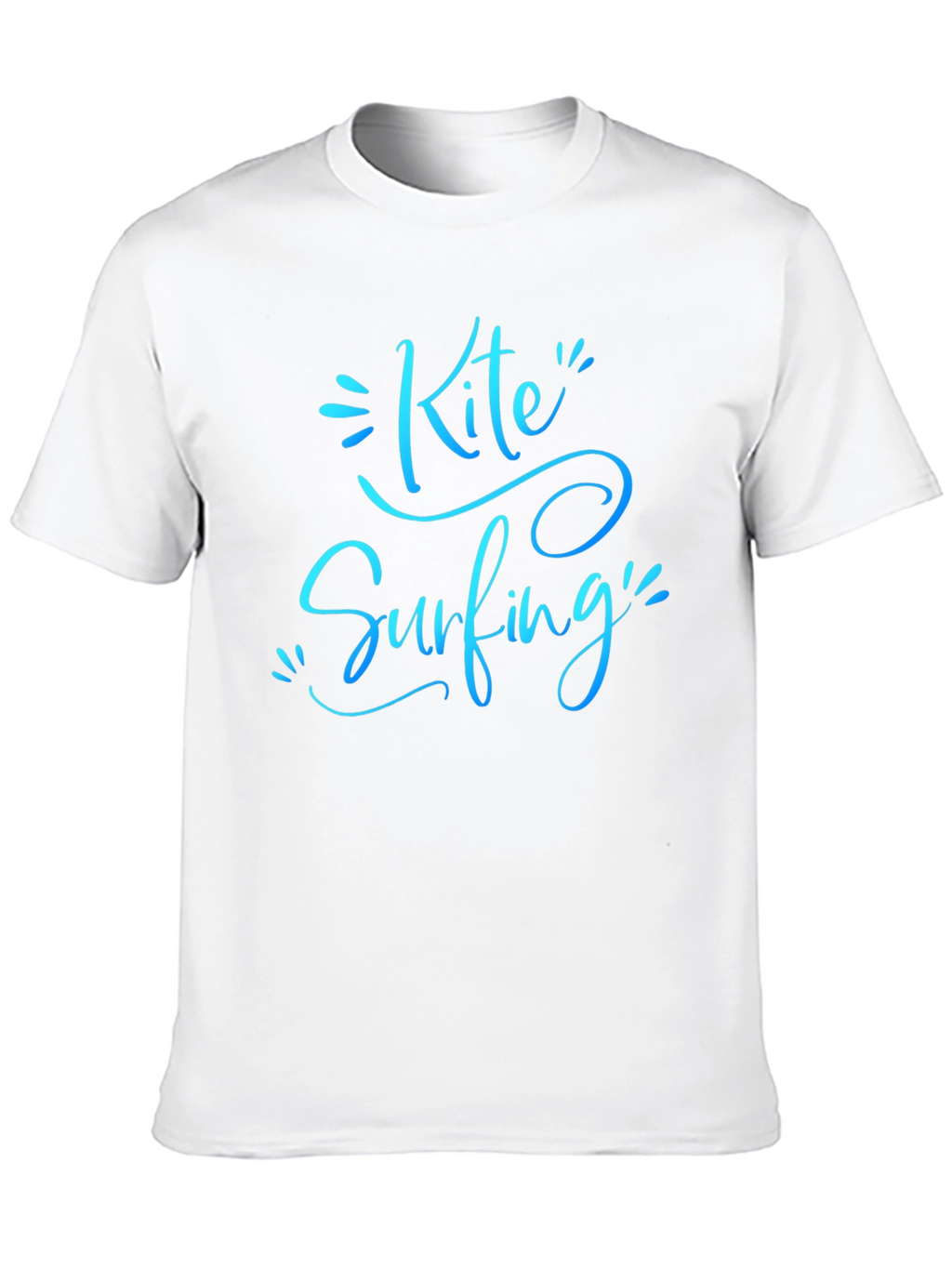 Kite Surfing Black Graphic Tee Shirt for Men