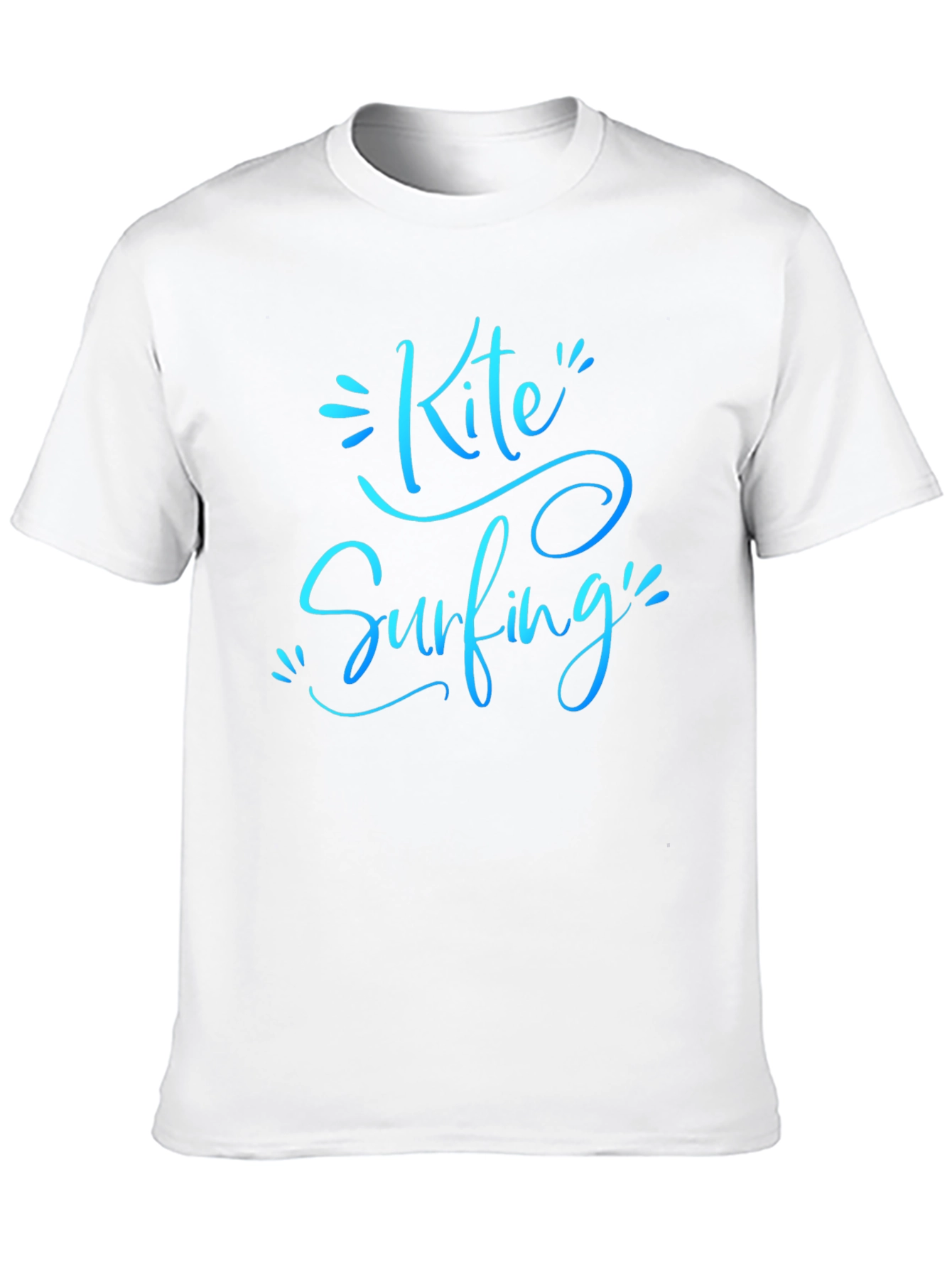 Kite Surfing Black Graphic Tee Shirt for Men