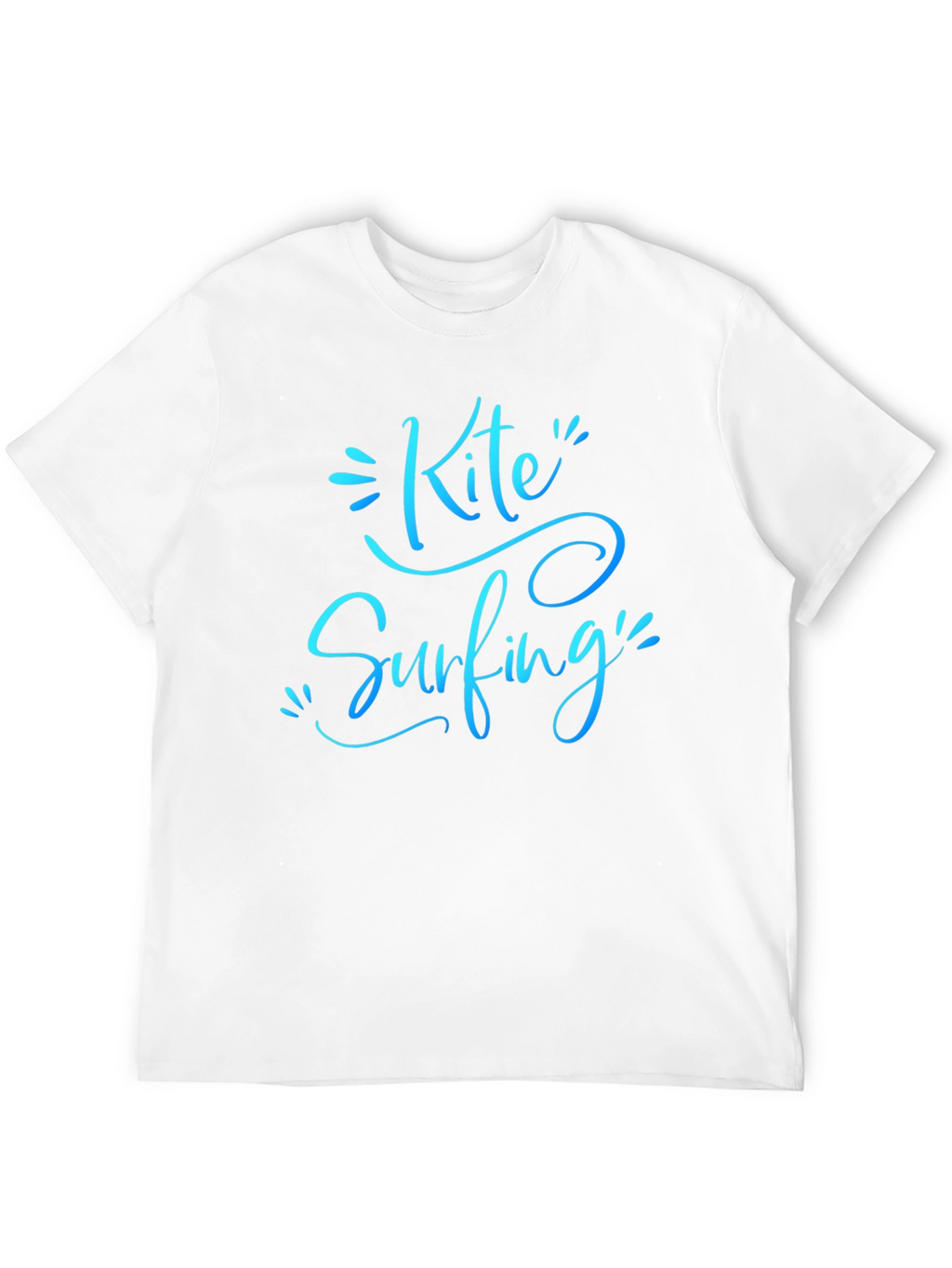 Kite Surfing Black Graphic Tee Shirt for Men