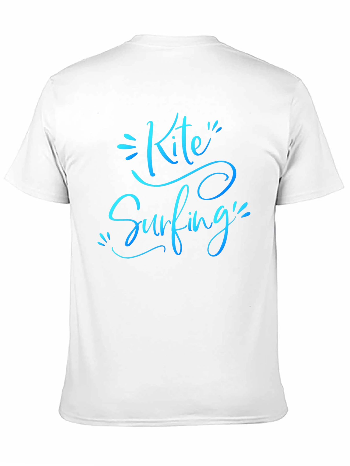 Kite Surfing Black Graphic Tee Shirt for Men