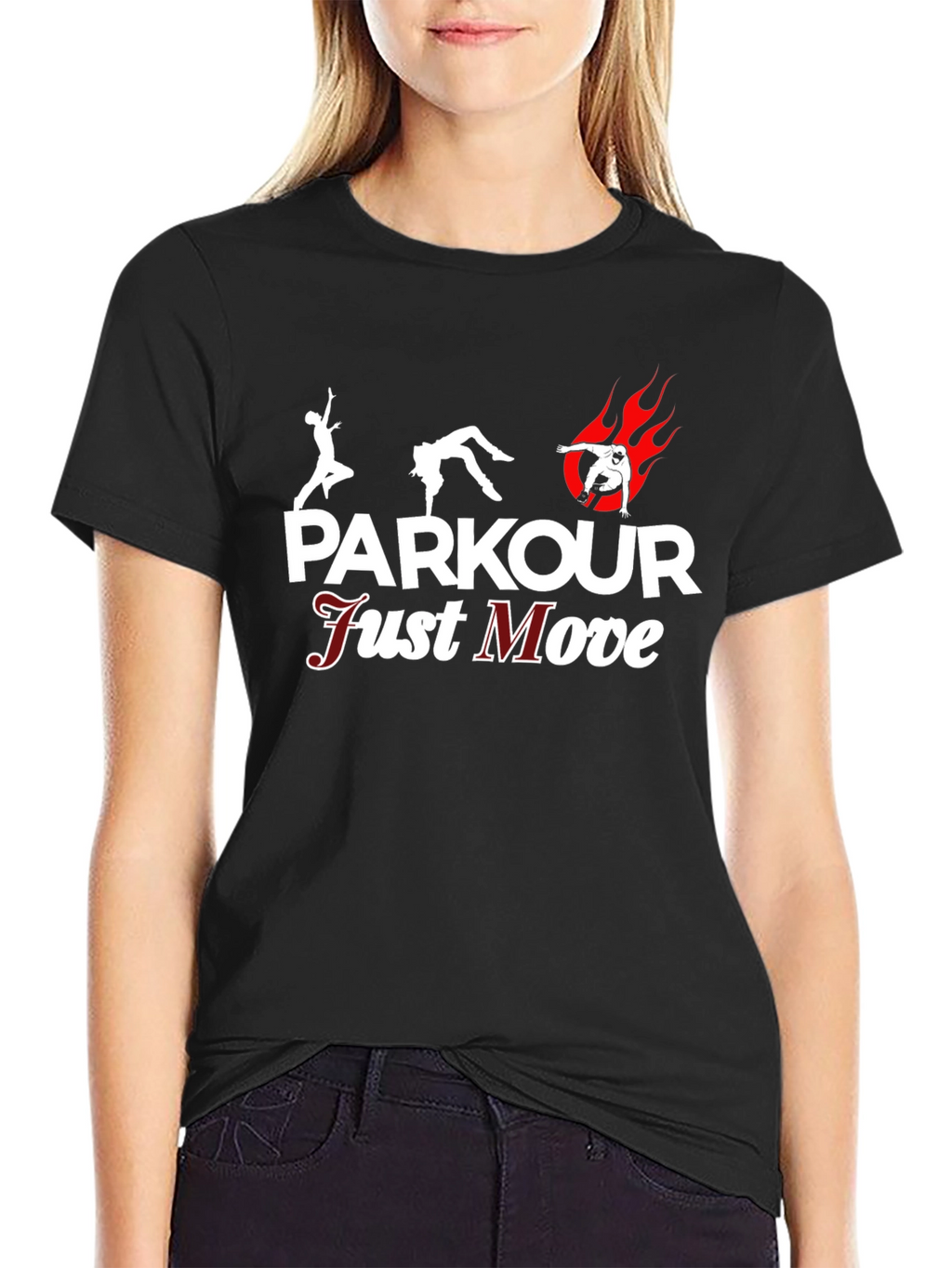 Parkour Just Move Black T-Shirt