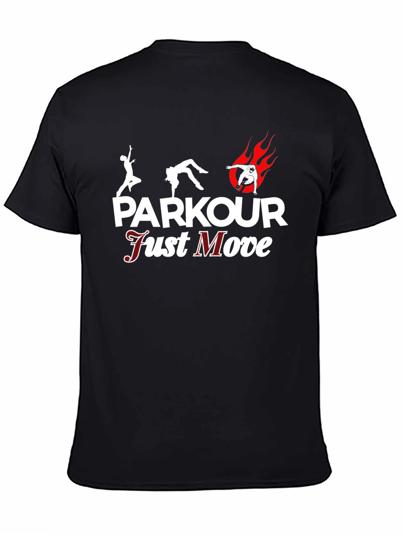 Parkour Just Move Black T-Shirt