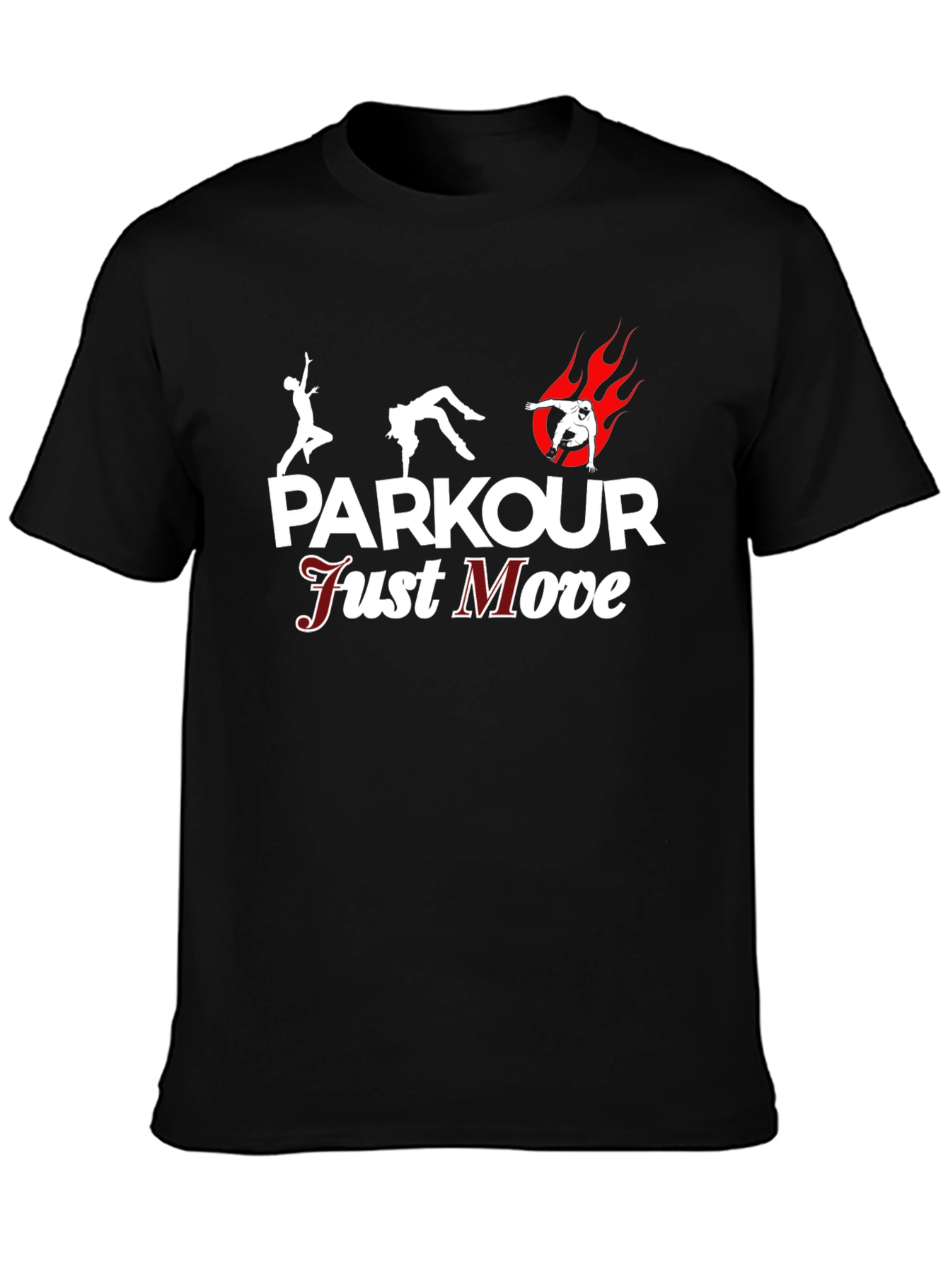 Parkour Just Move Black T-Shirt