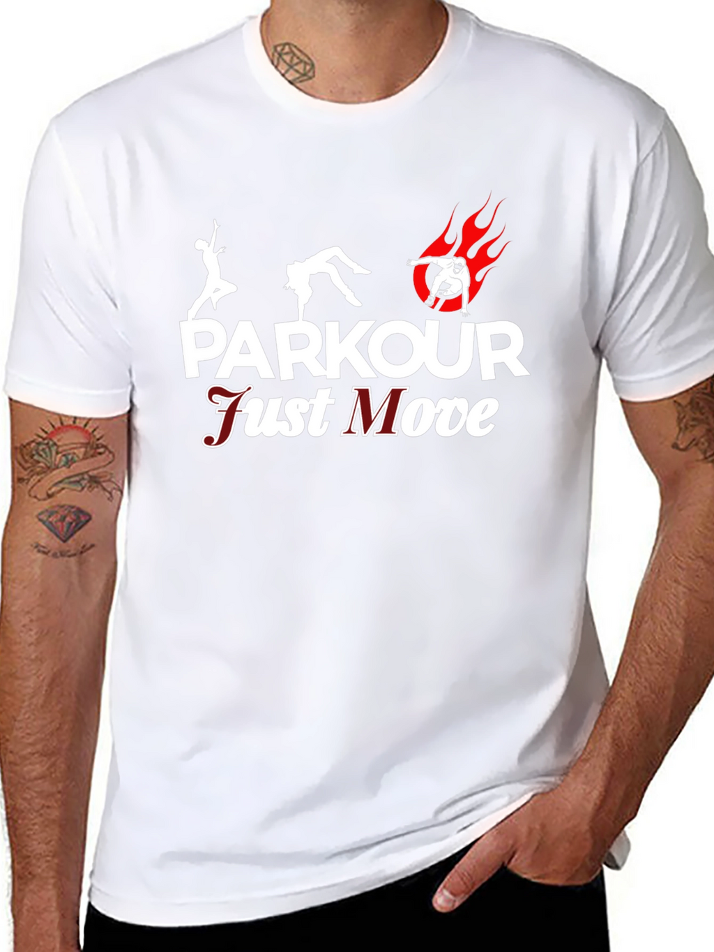 Parkour Just Move Black T-Shirt