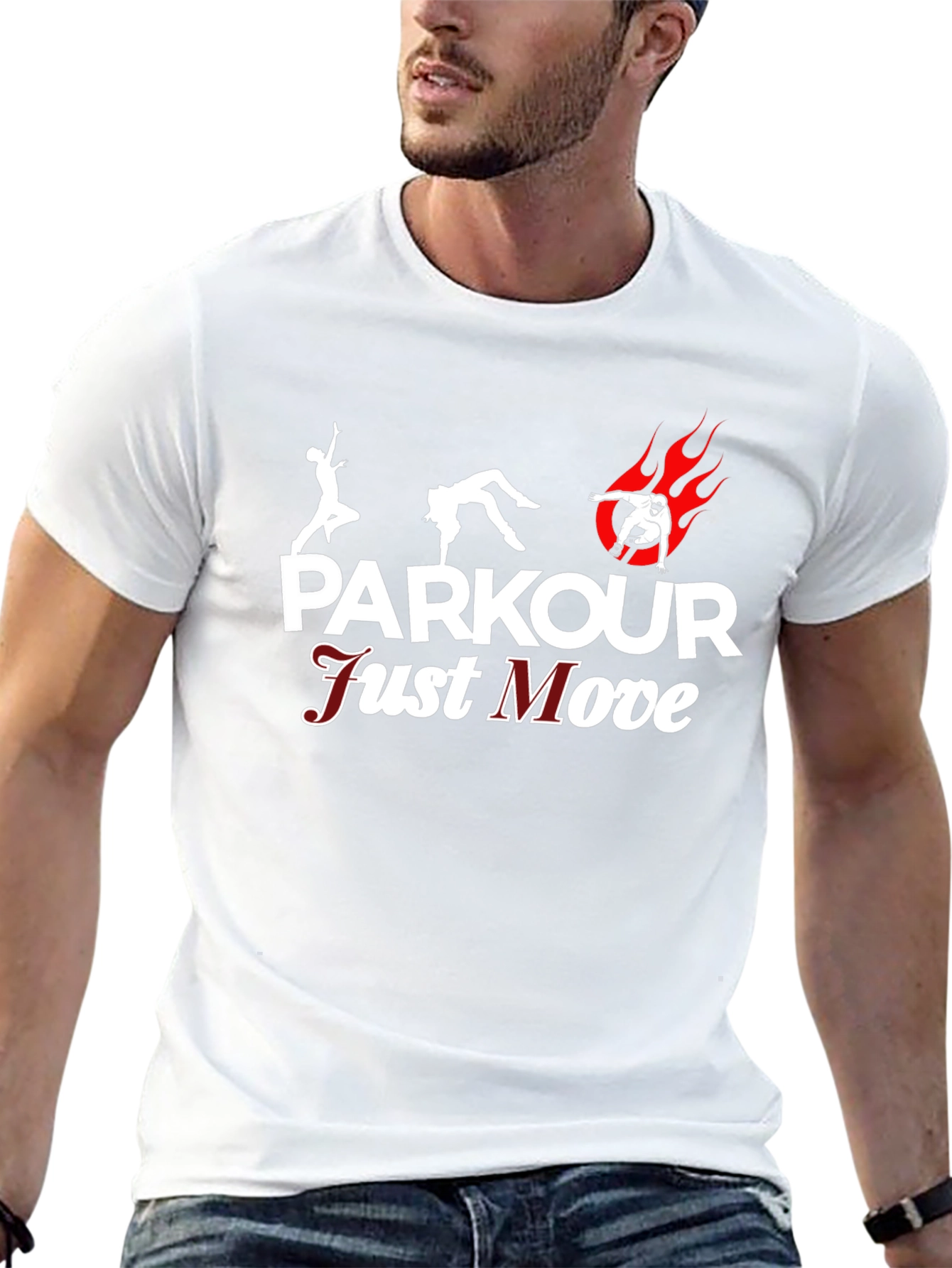 Parkour Just Move Black T-Shirt