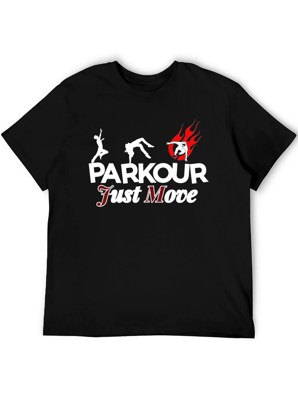 Parkour Just Move Black T-Shirt