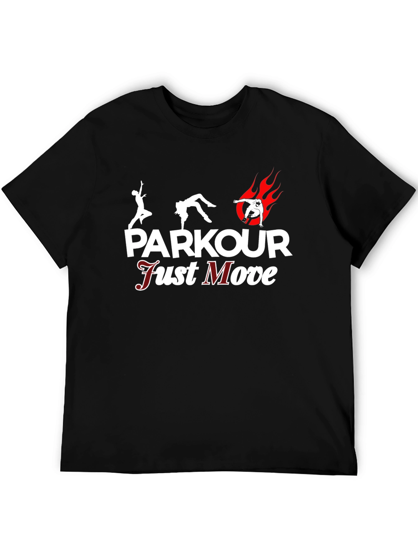 Parkour Just Move Black T-Shirt